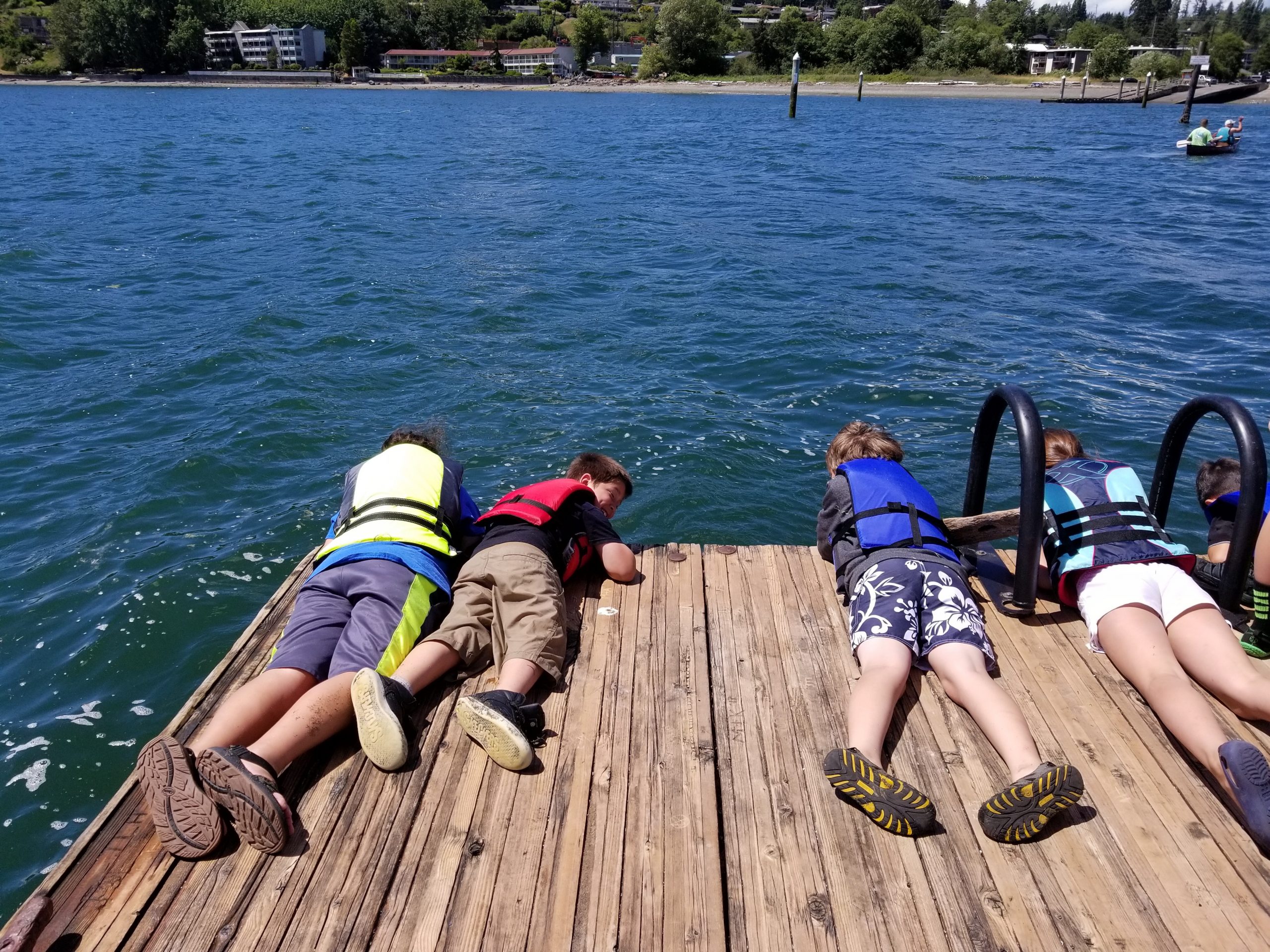 Kids on dock