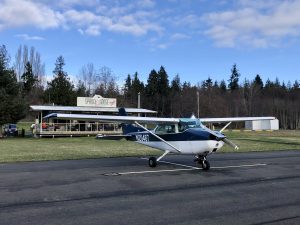 Spruce Goose Cafe & Cessna airplane