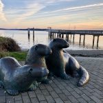 Otters Statue Port Townsend by Julie Wurden Jablonski